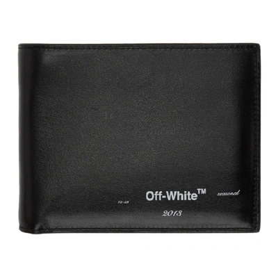 Shop Off-white Black Logo Bifold Wallet In 1001 Blkwht