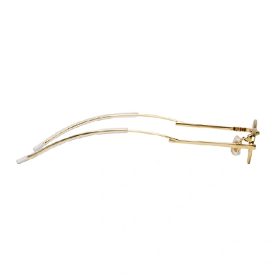 Shop Gentle Monster Ssense Exclusive Gold & Brown Vector Sunglasses In Gold/brwn