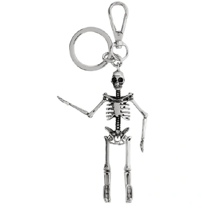 ALEXANDER MCQUEEN 银色 BLACKENED SKELETON 钥匙扣