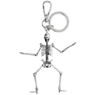 ALEXANDER MCQUEEN 银色 BLACKENED SKELETON 钥匙扣