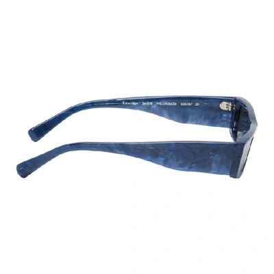 Shop Alain Mikli Paris Blue And Grey Alexandre Vauthier Edition Edwidge Sunglasses In Blu Dark Gr