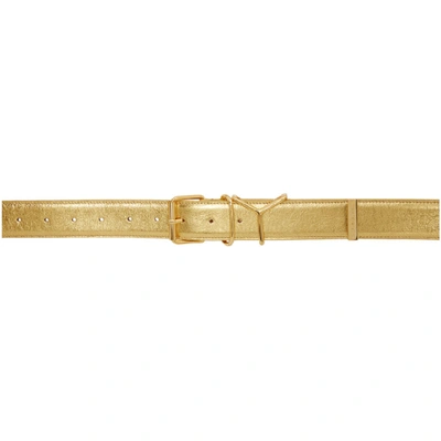 Shop Y/project Gold Plain Y Belt In S10 Gold