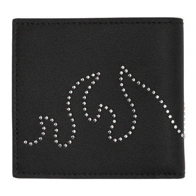 Shop Alexander Mcqueen Black Leather Stud Bifold Wallet In 1000 Black
