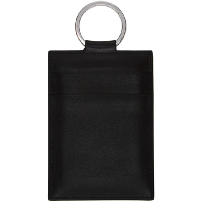 Shop Off-white Black Spray Typo Puffy Card Holder In 1001 Blkwht