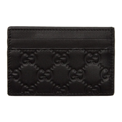 Shop Gucci Black La Angels Edition Gg Card Holder In 1083 Black