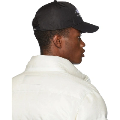 Shop Heron Preston Black Embroidered Logo Cap In Black/white