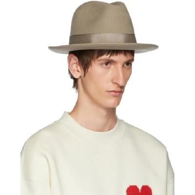 Shop Ami Alexandre Mattiussi Beige Merino Felt Hat In 250 Beige