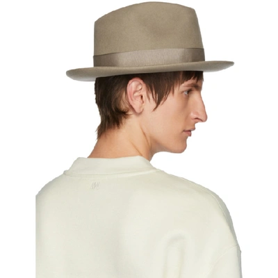 Shop Ami Alexandre Mattiussi Beige Merino Felt Hat In 250 Beige