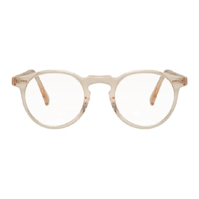 Oliver Peoples Pink Gregory Peck Glasses | ModeSens