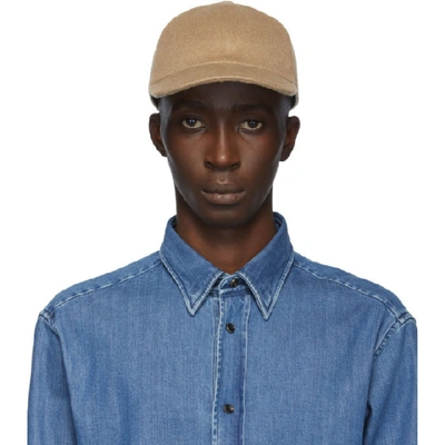 Shop Brioni Tan Camel Baseball Cap