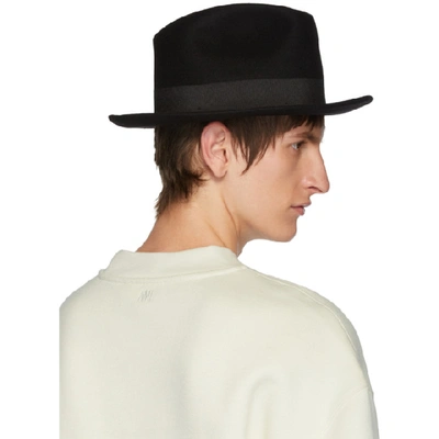 Shop Ami Alexandre Mattiussi Black Merino Felt Hat In 001 Noir