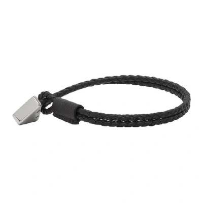 Shop Prada Black Nappa Link Bracelet