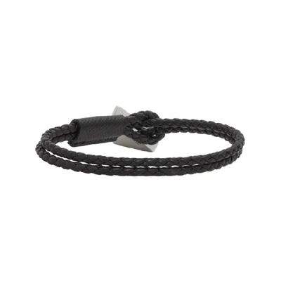 Shop Prada Black Nappa Link Bracelet