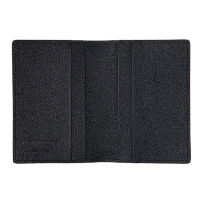 Shop Burberry Navy Bifold Card Holder In Regency Blu