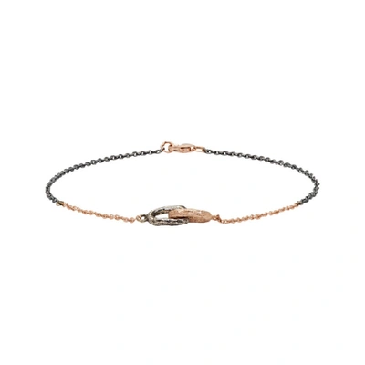 Shop Pearls Before Swine Rose Gold Double Link Bracelet In Rosegoldsil