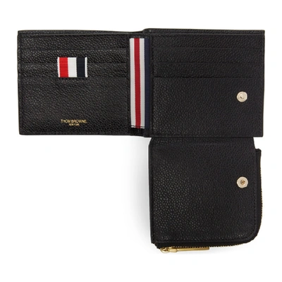 Shop Thom Browne Black Billfold Fold Out Wallet In 001 Black