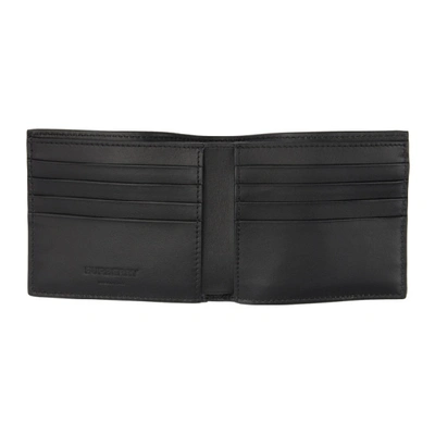 Burberry Logo Embossed Leather International Bifold Wallet Black