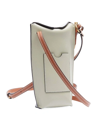Shop Loewe Gate Two-tone Smooth Bucket Bag In White
