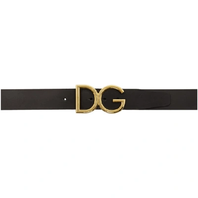 Shop Dolce & Gabbana Dolce And Gabbana Black Vintage Belt In 8g929 Black