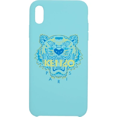 Shop Kenzo Blue & Yellow Tiger Iphone X+ Case In 63 Ltblue