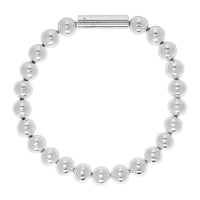 Shop Le Gramme Silver Polished Le 47 Grammes Beads Bracelet