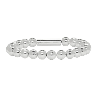 Shop Le Gramme Silver Polished Le 47 Grammes Beads Bracelet