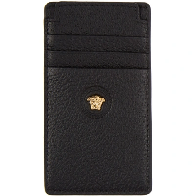 Shop Versace Black Leather Card Holder In D41oh Black