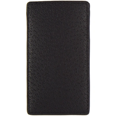 Shop Versace Black Leather Card Holder In D41oh Black