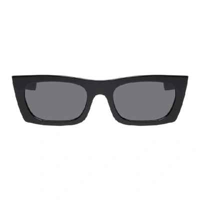 Shop Super Retrofuture Black And Grey Fred Sunglasses