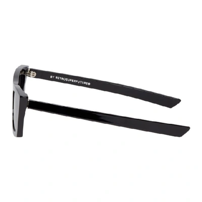 Shop Super Retrofuture Black And Grey Fred Sunglasses