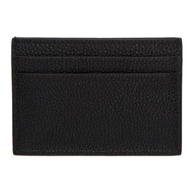 Shop Balenciaga Black Grained Everyday Card Holder In 1000noir/l