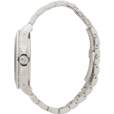 Shop Gucci Silver G-timeless Tiger Watch