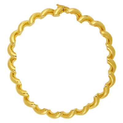 Shop Balenciaga Gold Loop Necklace In 0027 Gold