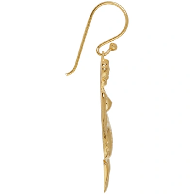 Shop Enfants Riches Deprimes Gold Pin Up Girl Earring In Silvergold