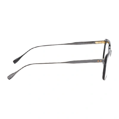 Shop Dita Black And Grey Argand Glasses In Black/iron