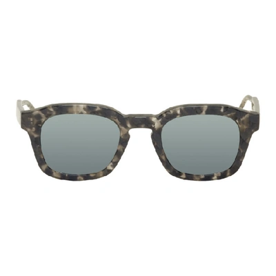 Shop Thom Browne Tortoiseshell Tbs412 Sunglasses In Greytortois