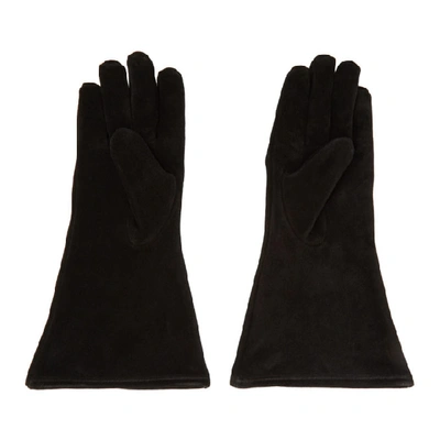 Shop Undercover Black Suede Gloves