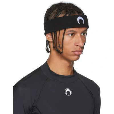 Shop Marine Serre Black Knit Moon Headband