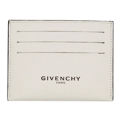 Shop Givenchy White Glow-in-the-dark Logo Card Holder In 100-wht