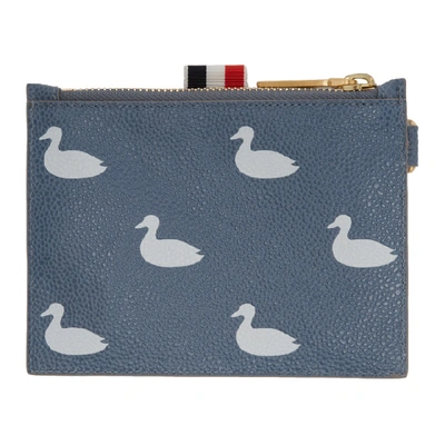 Shop Thom Browne Blue Small Duck Coin Purse In 460 Med Blu