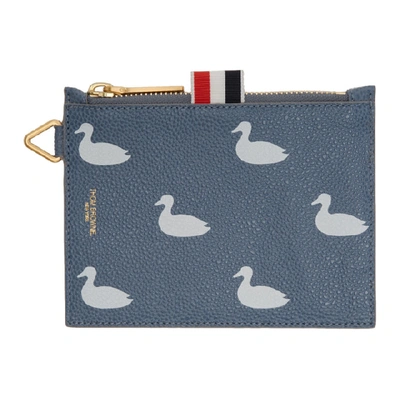 Shop Thom Browne Blue Small Duck Coin Purse In 460 Med Blu