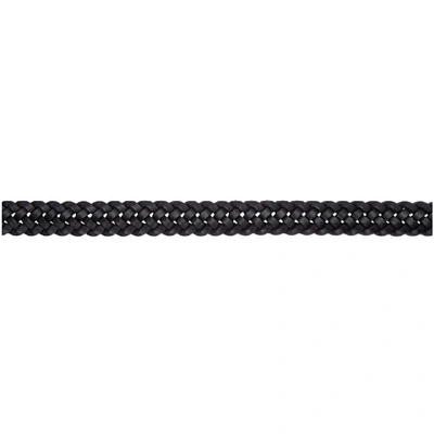 Shop Polo Ralph Lauren Black Braided Leather Belt