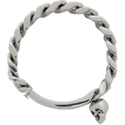 Shop Alexander Mcqueen Silver Identity Bracelet