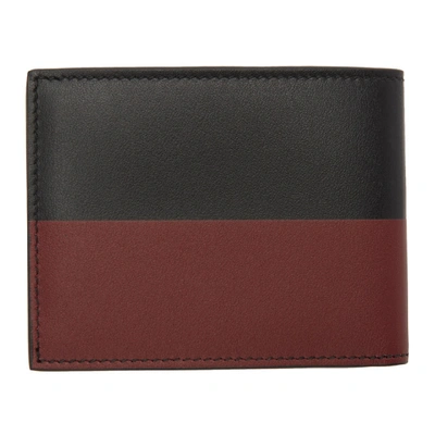 Shop Ferragamo Red & Black Gancini Bifold Wallet