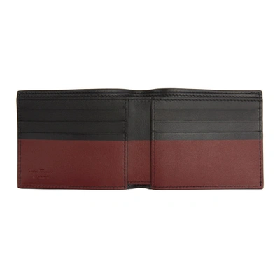 Shop Ferragamo Red & Black Gancini Bifold Wallet