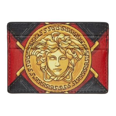 Shop Versace Black Bondage Card Holder In K016h Pasne