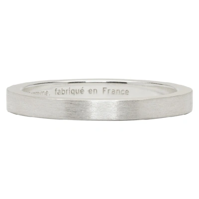 Shop Le Gramme Silver Brushed Le 3 Grammes Ring