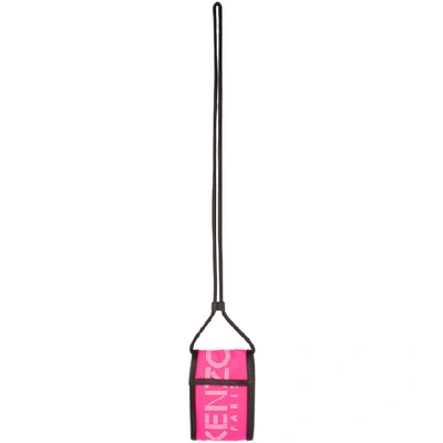 KENZO 粉色 SPORT 徽标挂绳手机袋