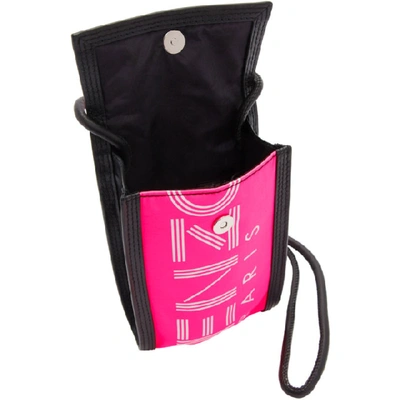 KENZO 粉色 SPORT 徽标挂绳手机袋