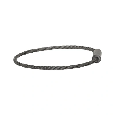 Shop Le Gramme Brushed Le 9 Grammes Cable Bracelet In Silver